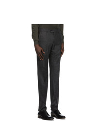 Ermenegildo Zegna Grey Wool And Silk Pinstripe City Suit