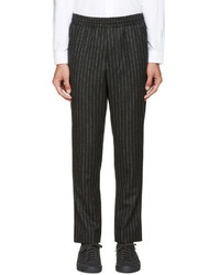 AMI Alexandre Mattiussi Grey Pinstripe City Trousers