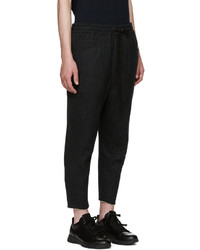 Song For The Mute Grey Pinstripe Drawstring Trousers