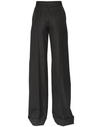 Dolce & Gabbana Pinstripe Cool Wool Wide Leg Pants