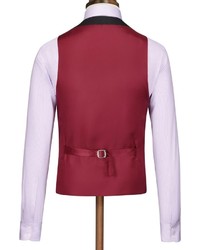 Burlington Charcoal Birdseye Half Canvas Classic Fit Suit Vest