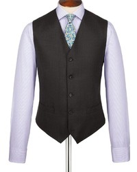 Burlington Charcoal Birdseye Slim Fit Suit Vest