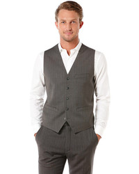 Perry Ellis Deco Stripe Herringbone 5 Button Suit Vest