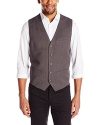 Perry Ellis Travel Luxe Strip Herringbone Suit Vest