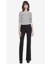 Express Low Rise Flare Wide Waistband Editor Pant