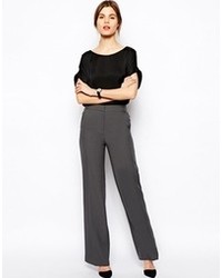 Asos Pants In Wide Leg With Side Detail Gray