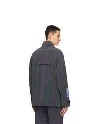 McQ Black Reflective Windbreaker Jacket