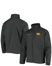 Columbia Charcoal Iowa Hawkeyes Collegiate Ascender Full Zip Softshell Jacket