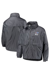 Dunbrooke Graphite Buffalo Bills Circle Sportsman Waterproof Packable Full Zip Jacket