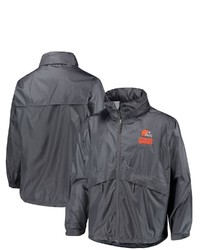 Dunbrooke Graphite Cleveland Browns Circle Sportsman Waterproof Packable Full Zip Jacket At Nordstrom