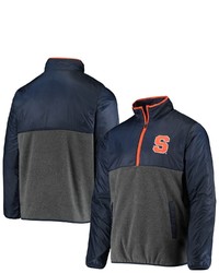 G-III SPORTS BY CARL BANKS Graynavy Syracuse Orange College Advanced Transitional Half Zip Jacket
