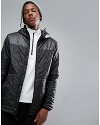 Armada Gremiln Quilted Puffer Jacket Hooded In Black