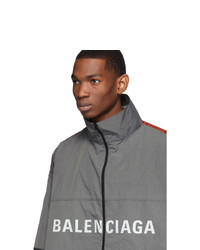 Balenciaga Grey Logo Zip Up Jacket