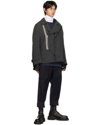 Marina Yee Gray Asymmetric Jacket