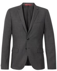 Hugo Boss Arti Slim Fit Wool Cotton Nailhead Sport Coat 44r Charcoal