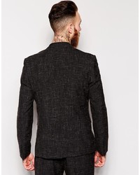 Asos Brand Slim Fit Suit Jacket In Crosshatch Fabric