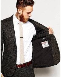 Asos Brand Slim Fit Suit Jacket In Harris Tweed Fabric