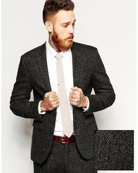 Asos Brand Slim Fit Suit Jacket In Harris Tweed Fabric