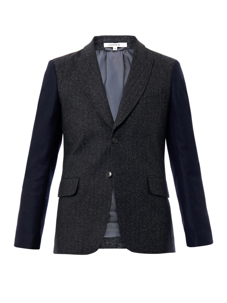 Carven Contrast Sleeve Wool Blazer, $326 | MATCHESFASHION.COM | Lookastic