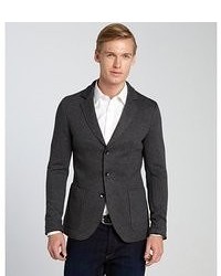 Antony Morato Charcoal Wool 3 Button Jacket With Elbow Patches