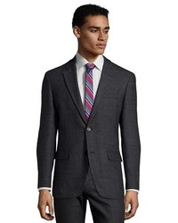 Tommy Hilfiger Charcoal Wool Tweed Bray Two Button Blazer