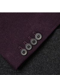 Lanvin Contrast Sleeve Wool Blend Felt Blazer
