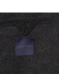 Lanvin Contrast Sleeve Wool Blend Felt Blazer