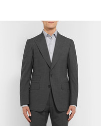 Tom Ford Dark Grey Shelton Slim Fit Super 120s Wool Suit Jacket