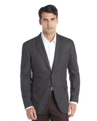 Canali Dark Grey Tweed Wool And Cashmere Jacket