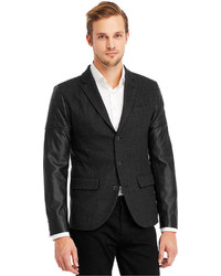 Kenneth Cole Reaction Faux Leather Moto Sleeve Blazer