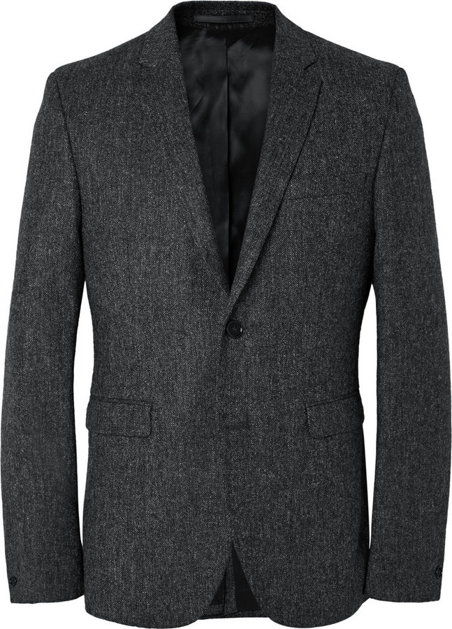 Acne Studios Grey Aron Slim Fit Wool Tweed Suit Jacket, $670 | MR ...
