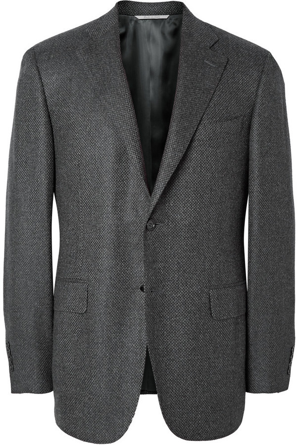 grey cashmere blazer