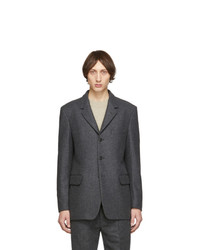 Lemaire Grey Felted Wool Blazer
