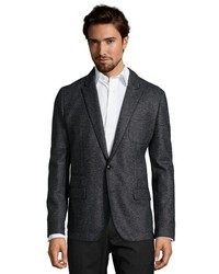 Dolce & Gabbana Grey Melange Wool Blend 2 Button Jacket