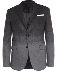 Neil Barrett Grey Slim Fit Dgrad Wool Blend Suit Jacket