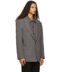 Lemaire Grey Wool Boxy Blazer