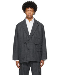 RANDT Grey Wool Herringbone Jacket