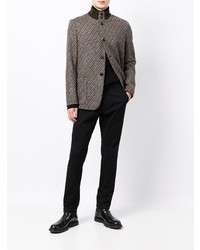 Giorgio Armani High Neck Virgin Wool Blazer