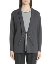 Fabiana Filippi Leather Tie Wool Jacket
