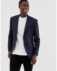 Jack & Jones Premium Blazer In Slim Fit Wool Fleck
