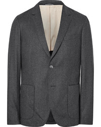 Gant Rugger Grey De Luxe Mlange Wool Flannel Suit Jacket