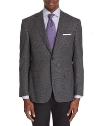Canali Sienna Classic Fit Solid Wool Sport Coat