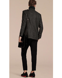 Burberry Slim Fit Check Wool Tailored Jacket