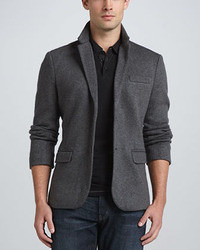 Star Usa Heather Knit Sweater Jacket Charcoal, $398 | Neiman Marcus ...