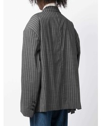 Hed Mayner Stripe Pattern Wool Blazer