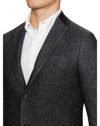 Z Zegna Wool Sportcoat With Contrast Lapel