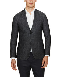 Z Zegna Wool Sportcoat With Contrast Lapel