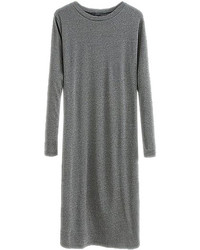 Choies Gray Jersey Basic Maix Dress