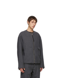 Tanaka Grey Wool Unfinished Jacket