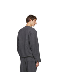 Tanaka Grey Wool Unfinished Jacket